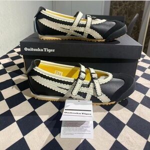 Onitsuka Tiger Black and White Mary Jane Sneakers